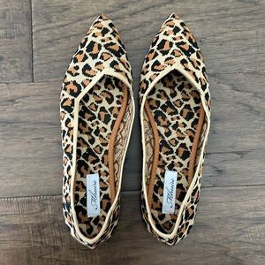 Leopard flats. Size 11. Never worn